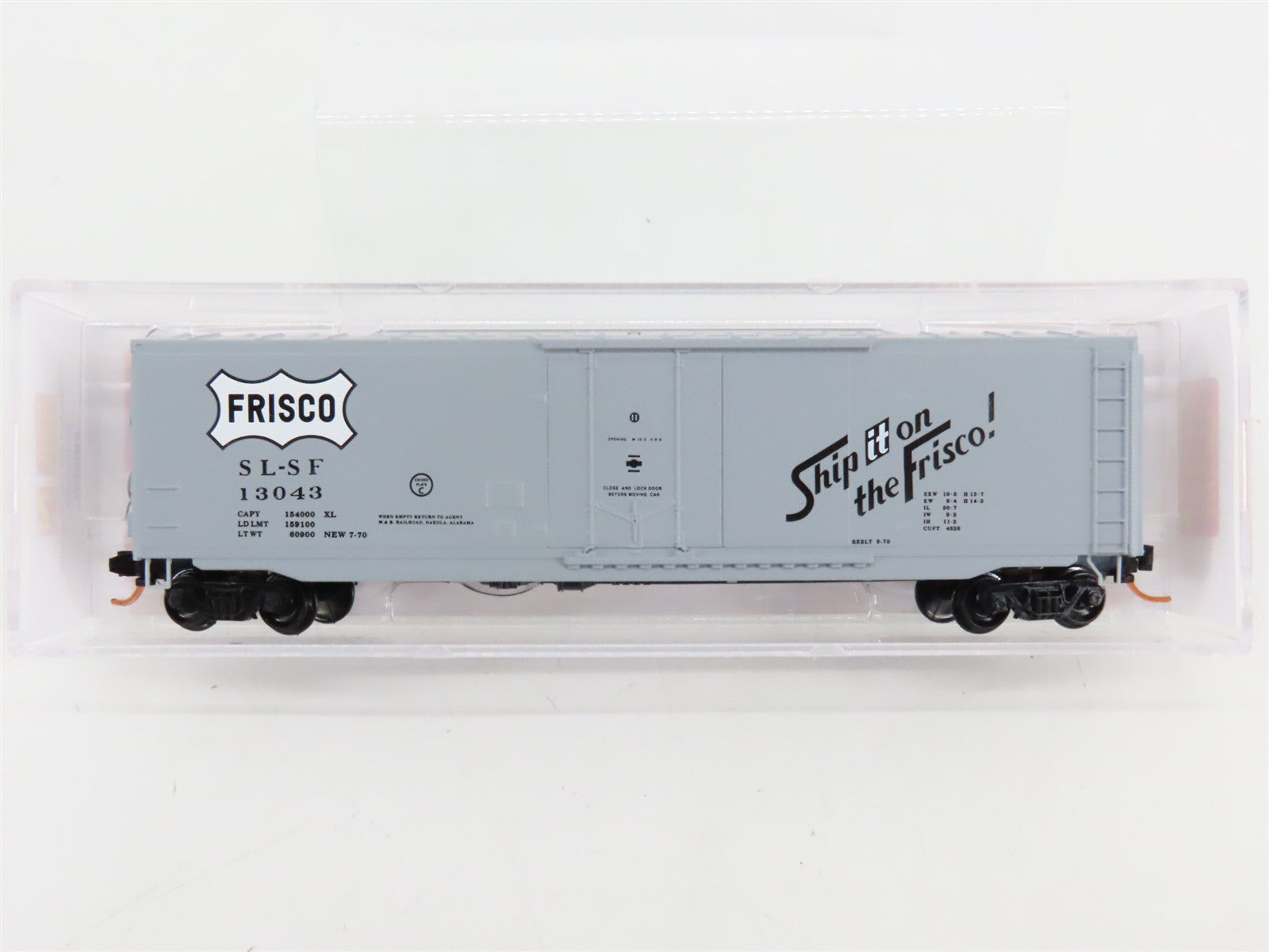 N Scale Micro-Trains MTL 03800530 SL-SF Frisco 50' Plug Door Box Car #13043