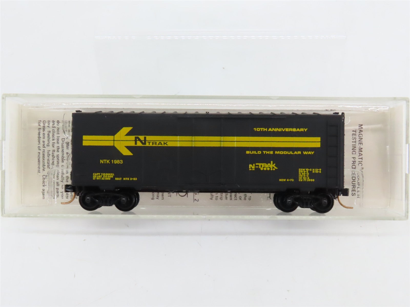 N Kadee Micro-Trains MTL Special Run NTK N-Trak 10th Anniversary Box Car #1983