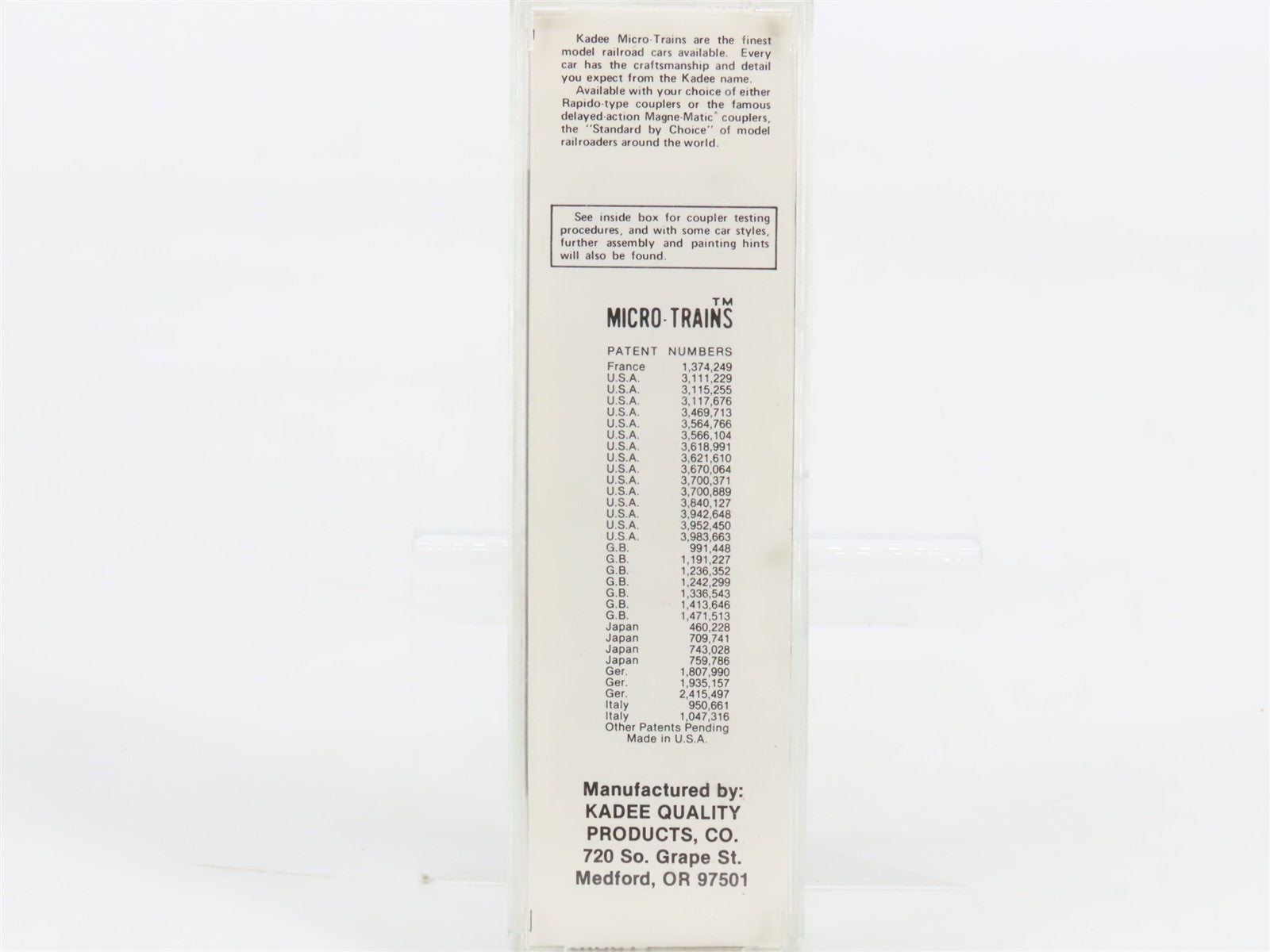 N Kadee Micro-Trains MTL Special Run NTK N-Trak 10th Anniversary Box Car #1983
