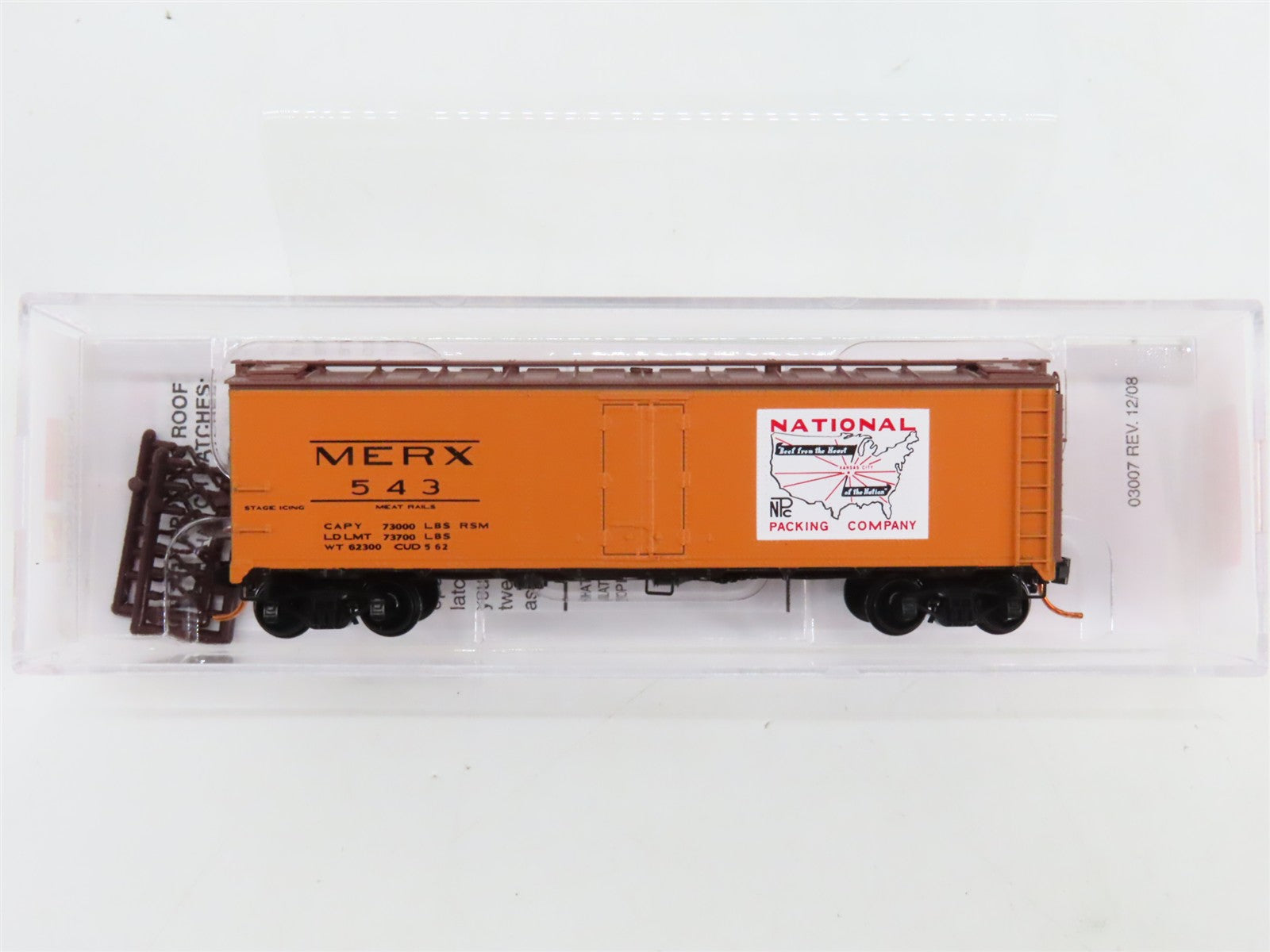 N Scale Micro-Trains 05900162 MERX National Packing Co 40' Steel Ice Reefer 543