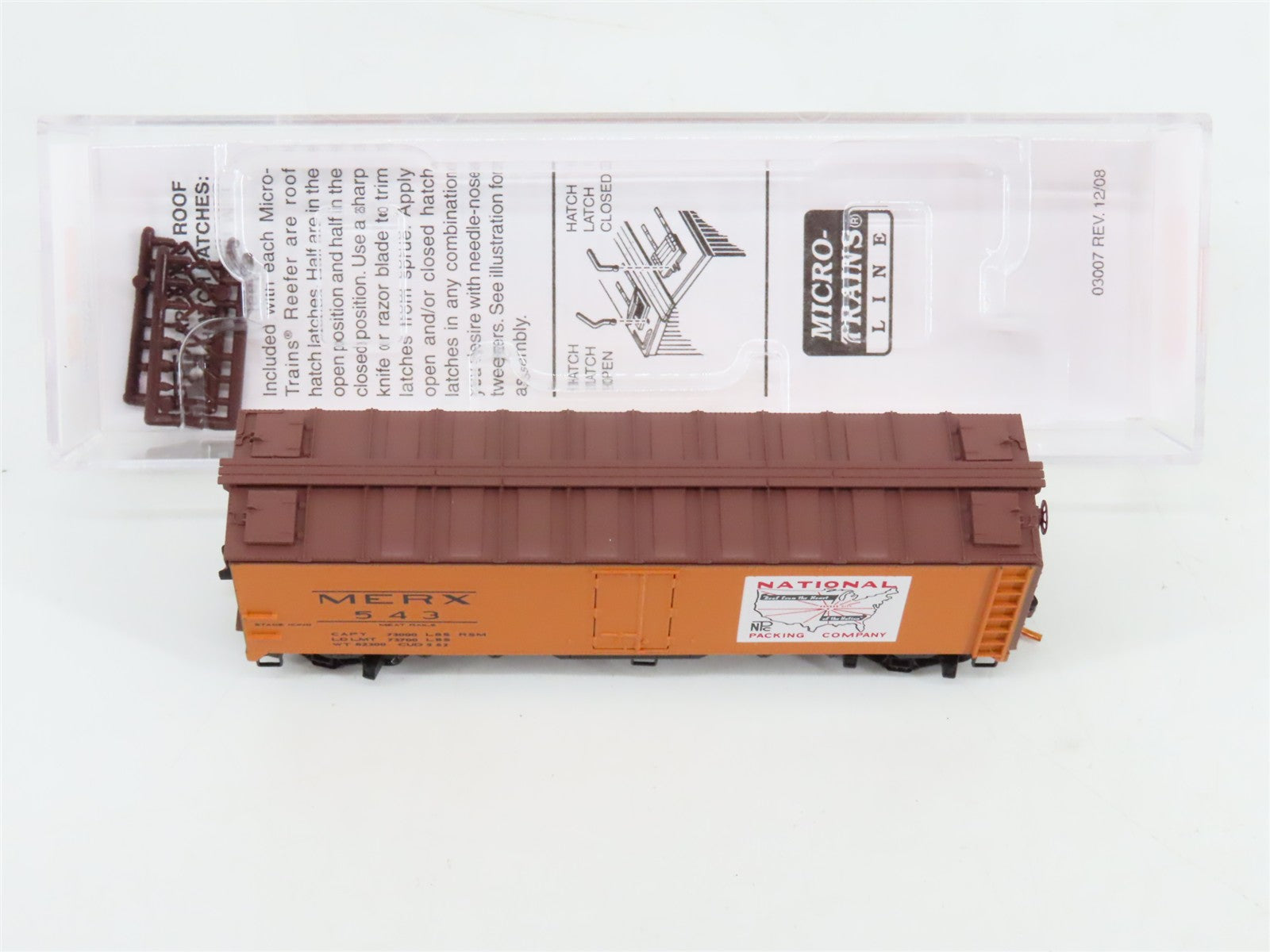 N Scale Micro-Trains 05900162 MERX National Packing Co 40' Steel Ice Reefer 543