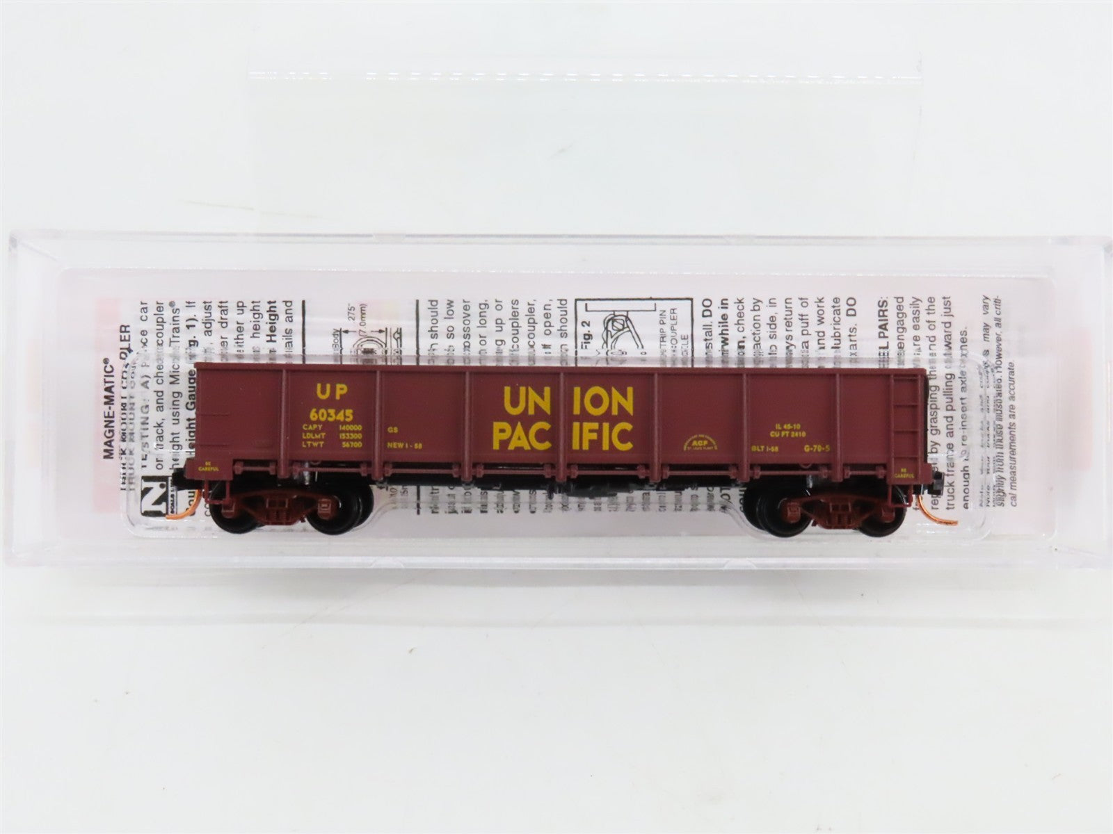 N Scale Micro-Trains MTL 08300100 UP Union Pacific 40' Gondola #60345