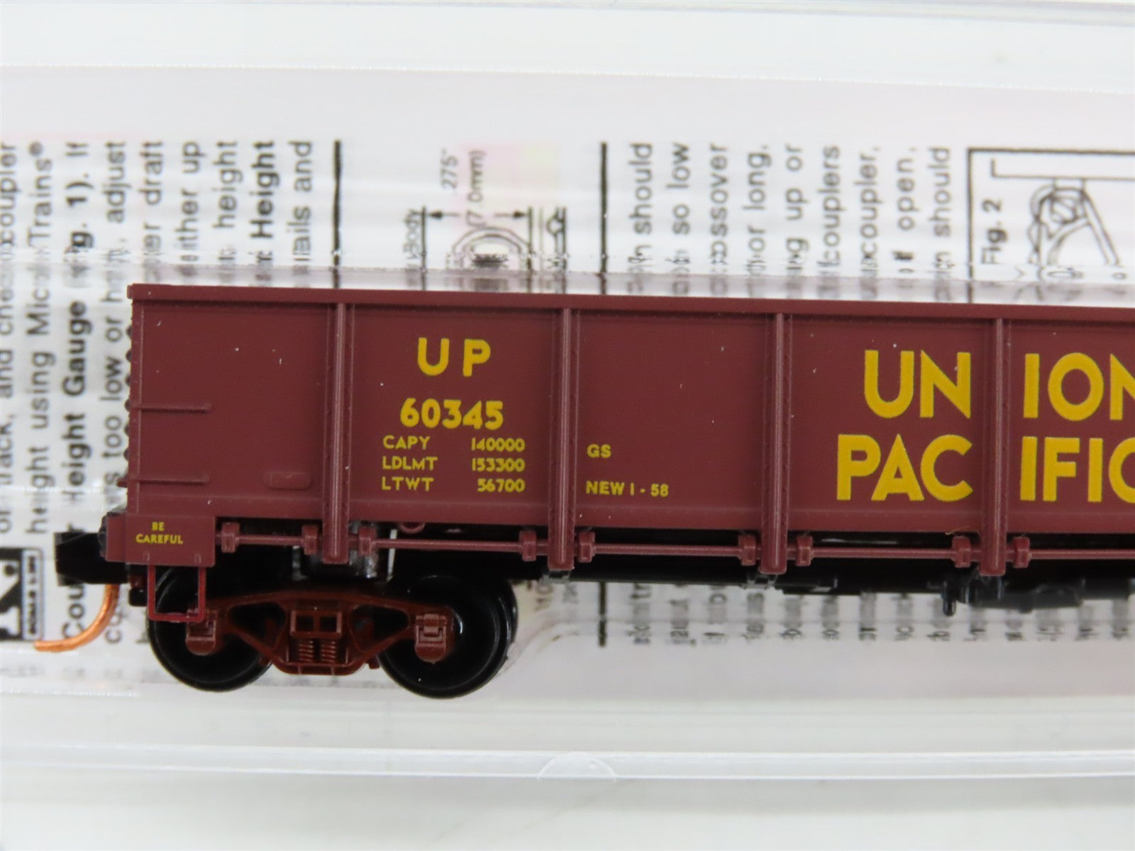 N Scale Micro-Trains MTL 08300100 UP Union Pacific 40' Gondola #60345
