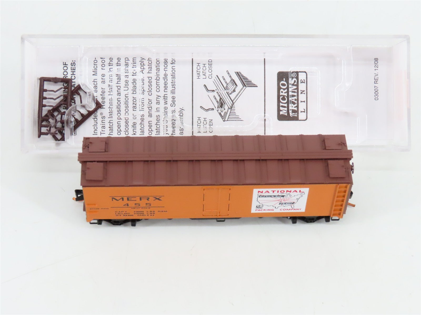 N Scale Micro-Trains 05900161 MERX National Packing Co. 40' Steel Ice Reefer 455