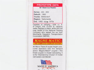 N Scale Micro-Trains 05900161 MERX National Packing Co. 40' Steel Ice Reefer 455