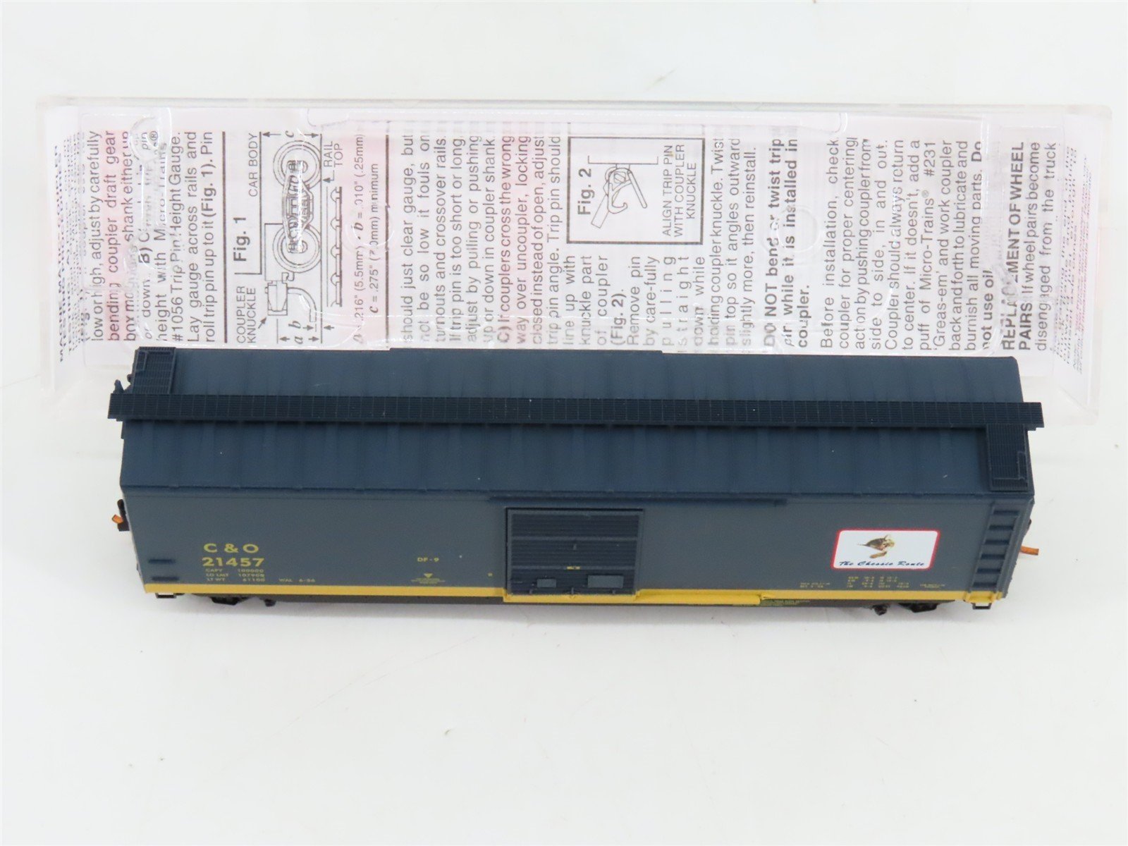 N Scale Micro-Trains 03100075 C&O Chesapeake & Ohio 50' Box Car 21457 RTR