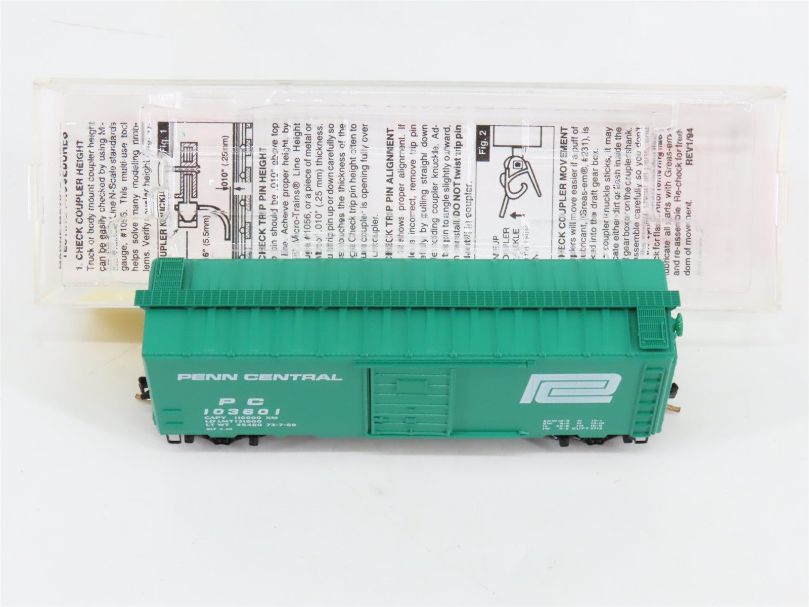 N Scale Micro-Trains 20160 PC Penn Central 40' Box Car 103601 RTR