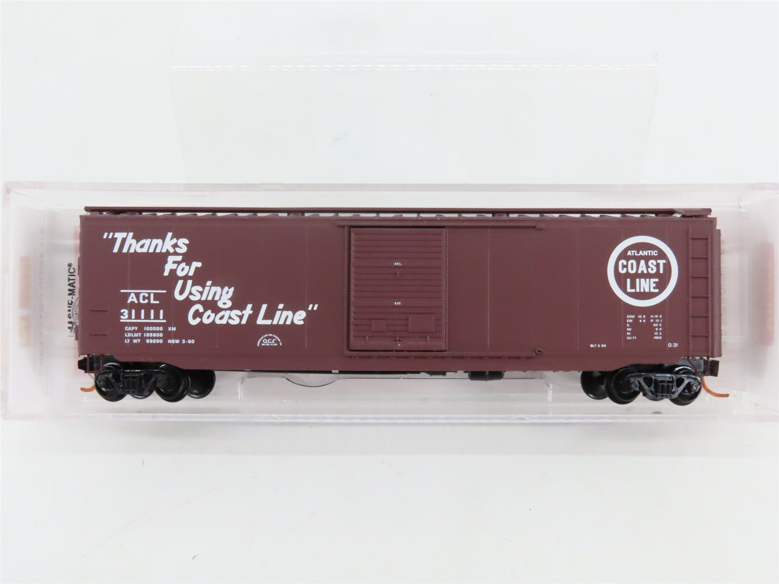 N Scale Micro-Trains 03100140 ACL Atlantic Coast Line 50' Box Car 31111 RTR