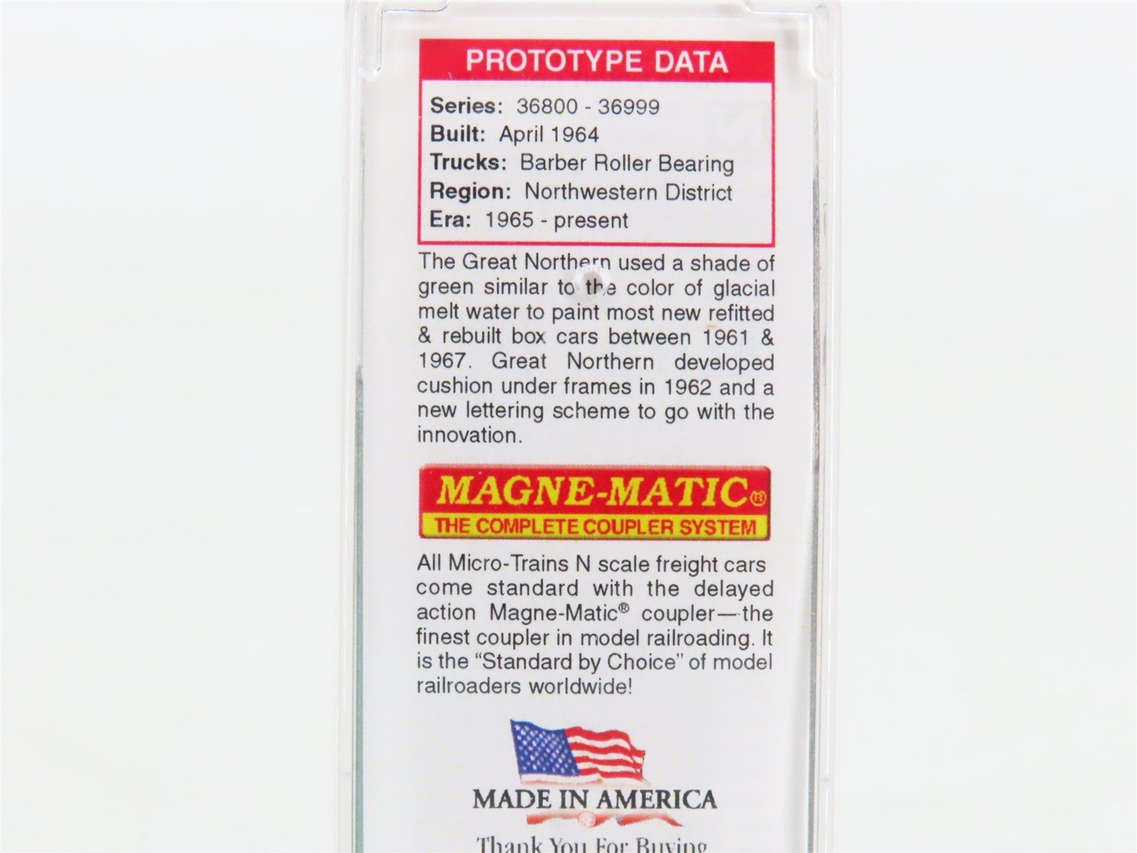N Scale Micro-Trains 03200340 GN Great Northern 50' Box Car 36866 RTR