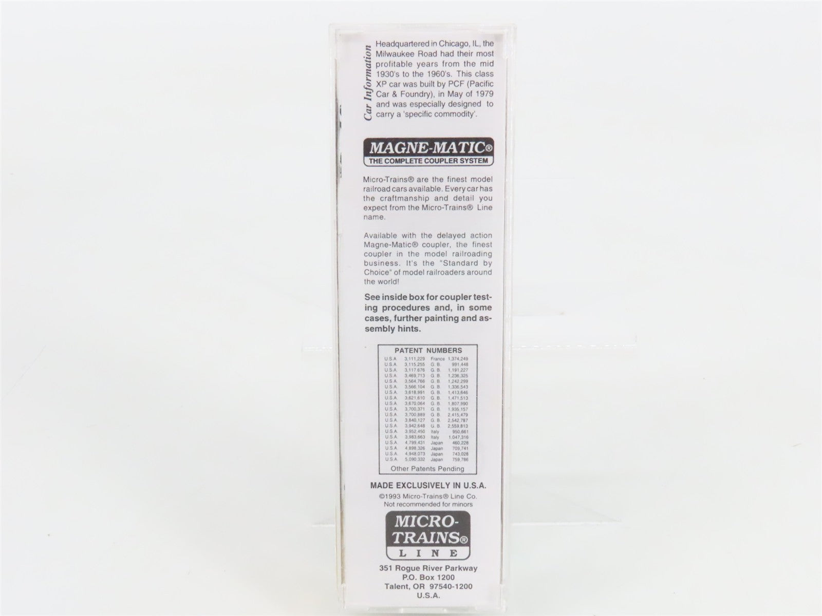 N Scale Micro-Trains 25310 Milwaukee Road 50' Rib Side Single Door Box Car RTR