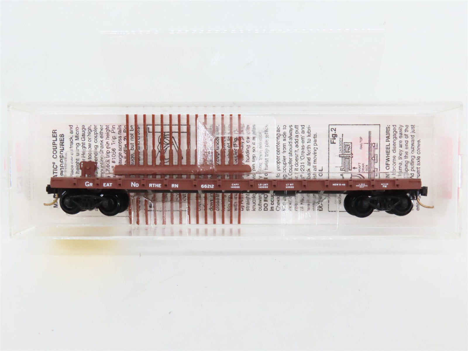 N Scale Micro-Trains 44010 GN Great Northern 50' Flat Car 66212 RTR