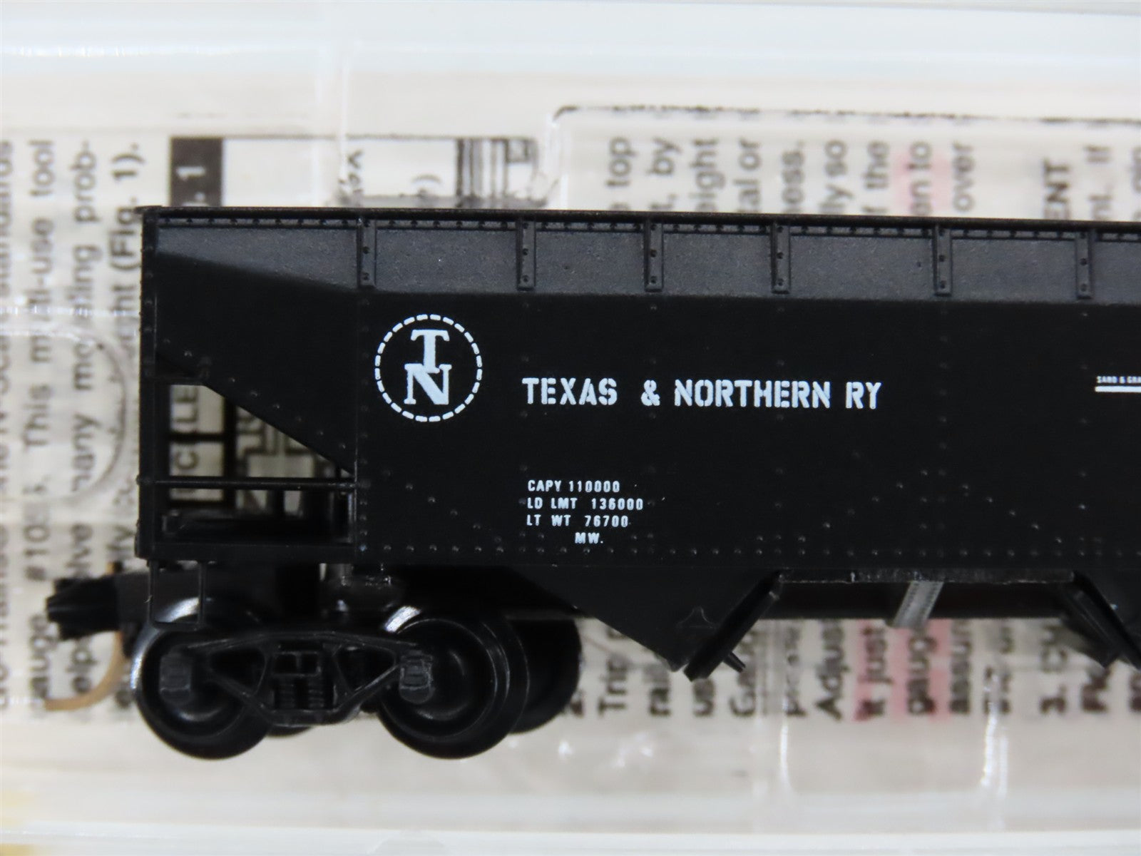 N Scale Micro-Trains 55350 TN Texas & Northern 33' 2-Bay Hopper 108751 RTR