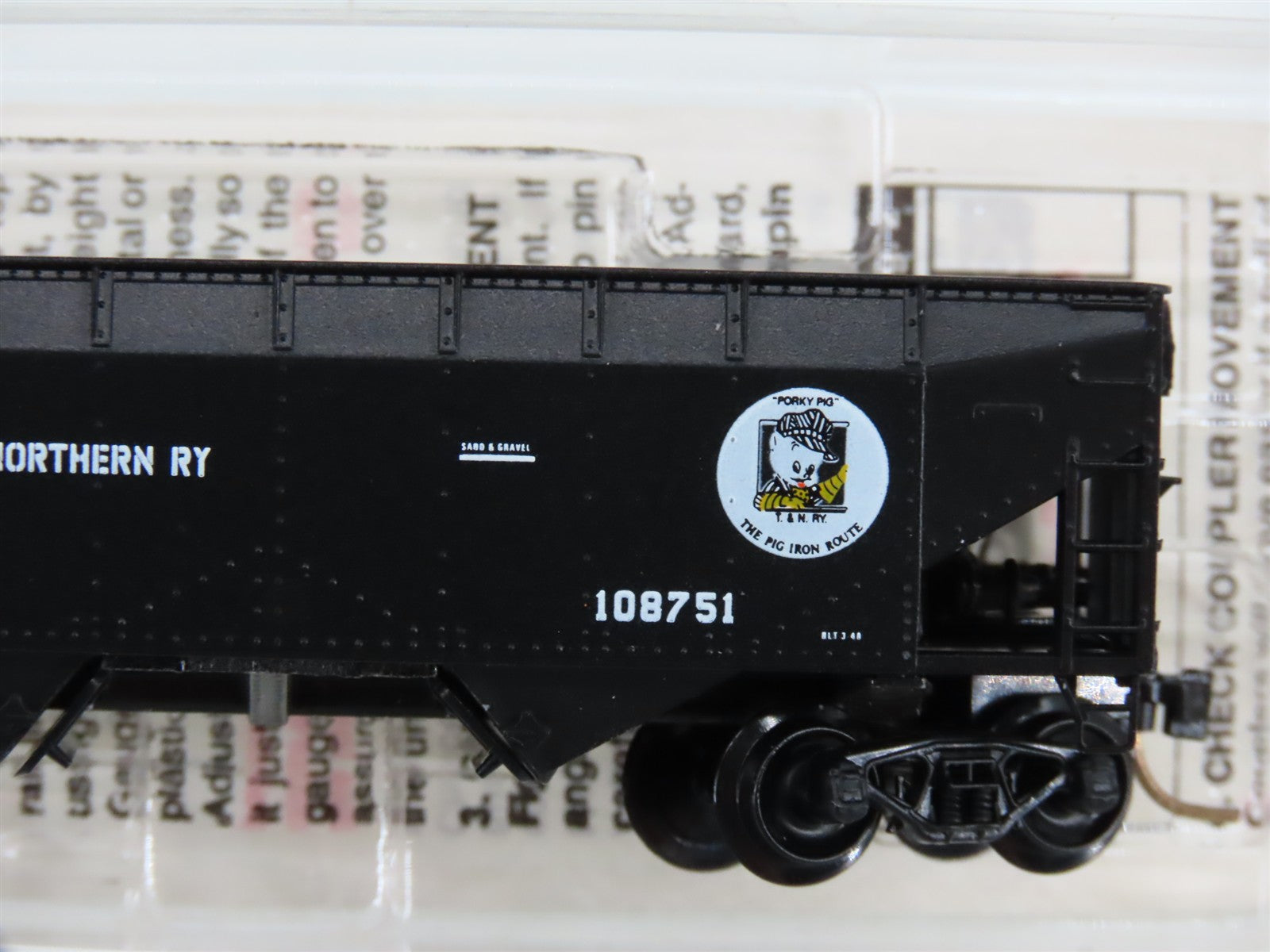 N Scale Micro-Trains 55350 TN Texas & Northern 33' 2-Bay Hopper 108751 RTR