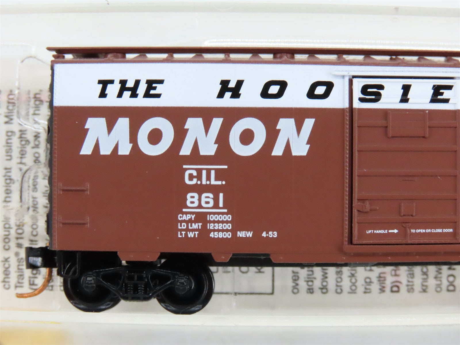 N Scale Micro-Trains 20486 CIL Monon 40' Box Car 861 RTR