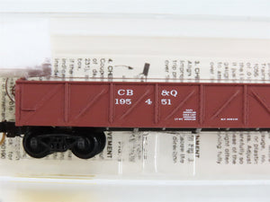 N Scale Micro-Trains MTL 60020 CB&Q Burlington Route 50' Gondola #195451