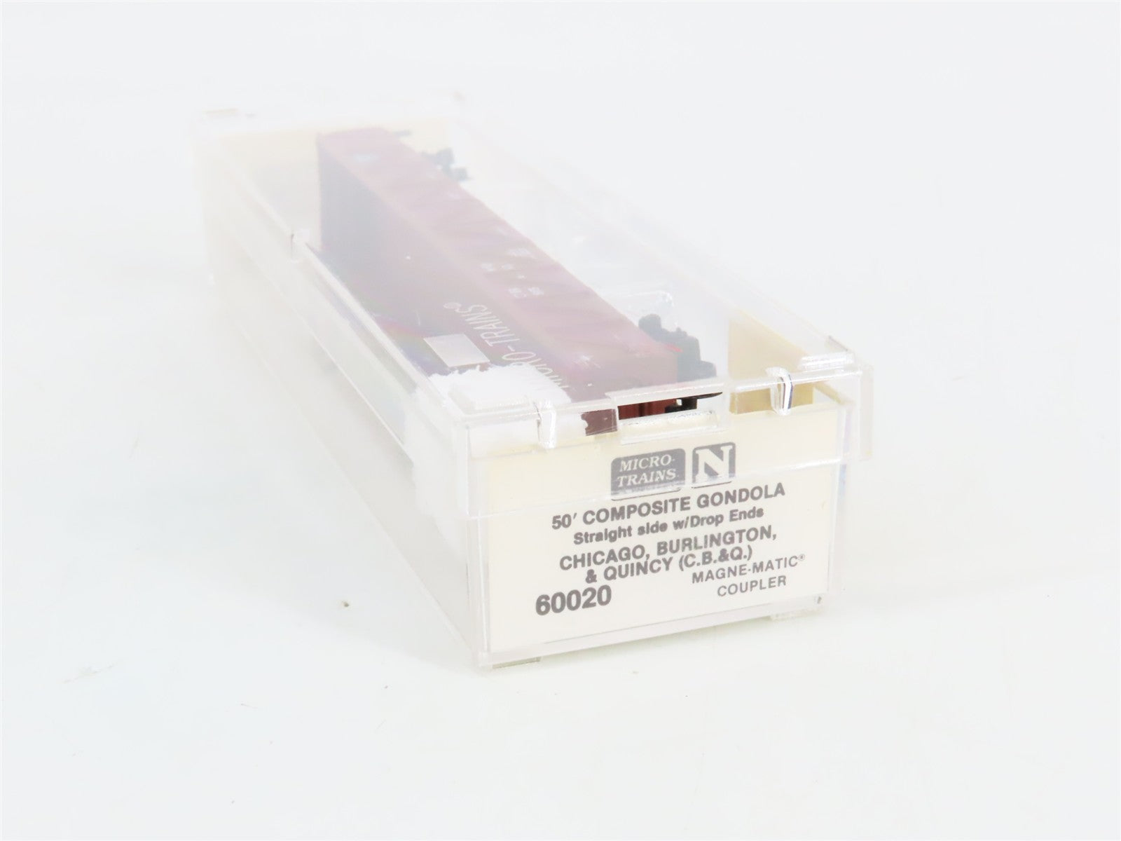 N Scale Micro-Trains MTL 60020 CB&Q Burlington Route 50' Gondola #195451