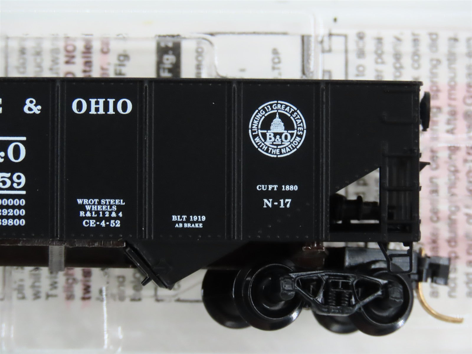 N Scale Micro-Trains 56310 B&O Baltimore & Ohio 33' 2-Bay Hopper 324759 RTR
