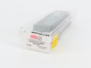 N Scale Micro-Trains 21230 BCOL British Columbia Railway 40' Box Car 8004 RTR