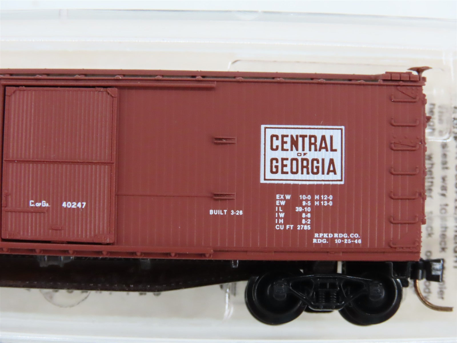 N Scale Micro-Trains 39150 CG Central of Georgia 40' Box Car 40247 RTR