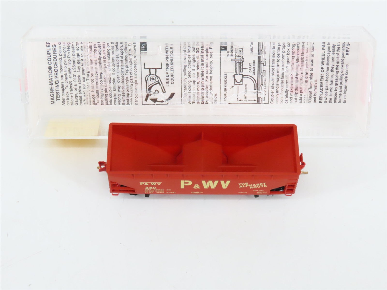 N Scale Micro-Trains MTL 55260 P&WV The Alphabet Route 2-Bay Open Hopper 380 RTR