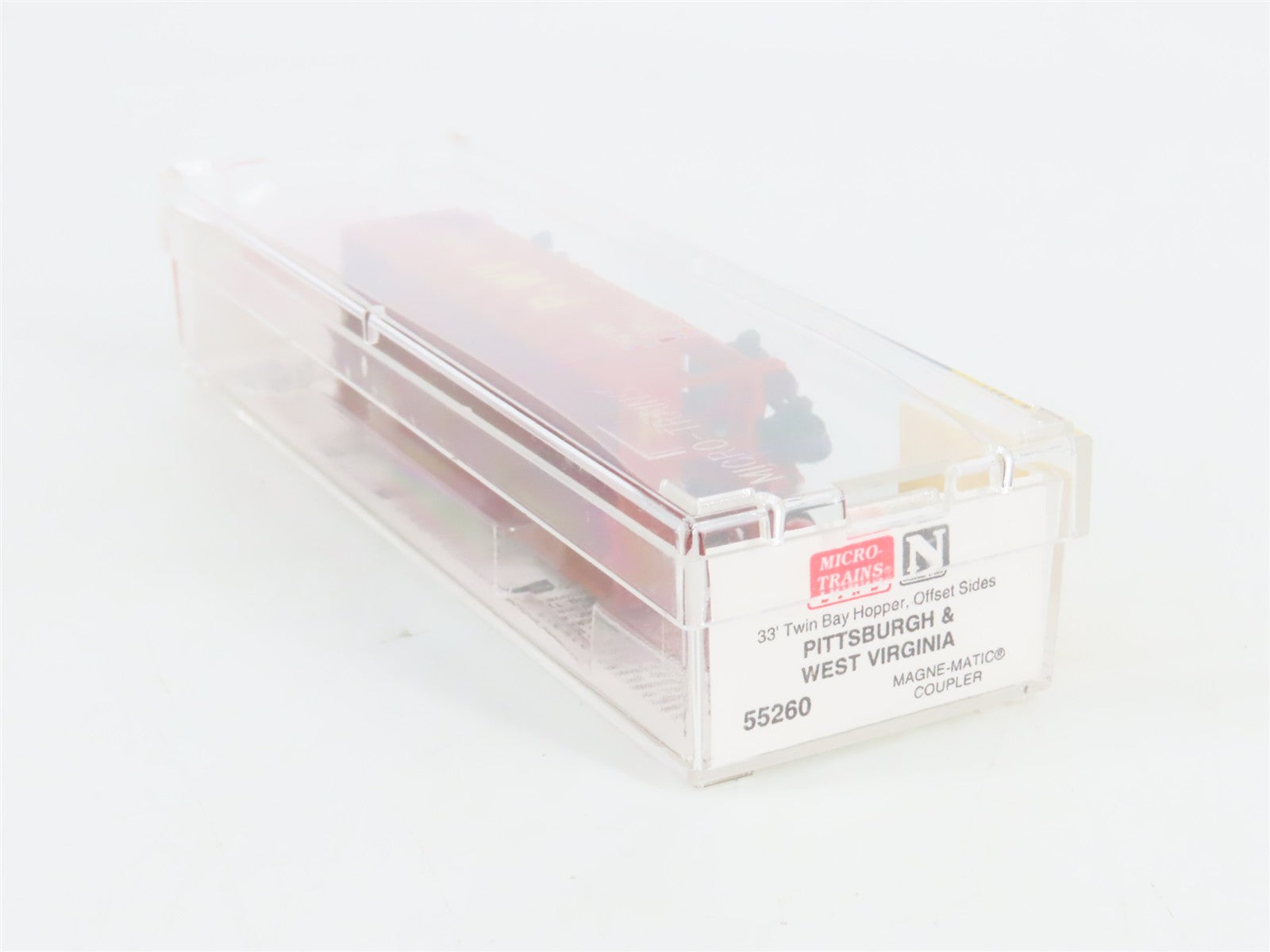 N Scale Micro-Trains MTL 55260 P&WV The Alphabet Route 2-Bay Open Hopper 380 RTR