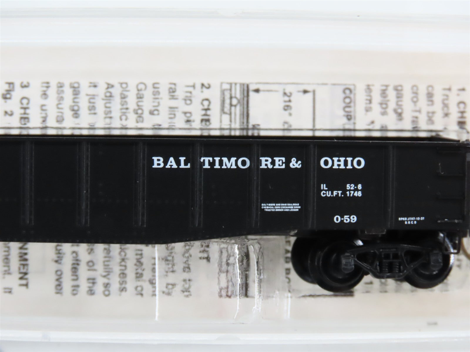 N Scale Micro-Trains 46150 B&O Baltimore & Ohio 50' Gondola 259492 RTR