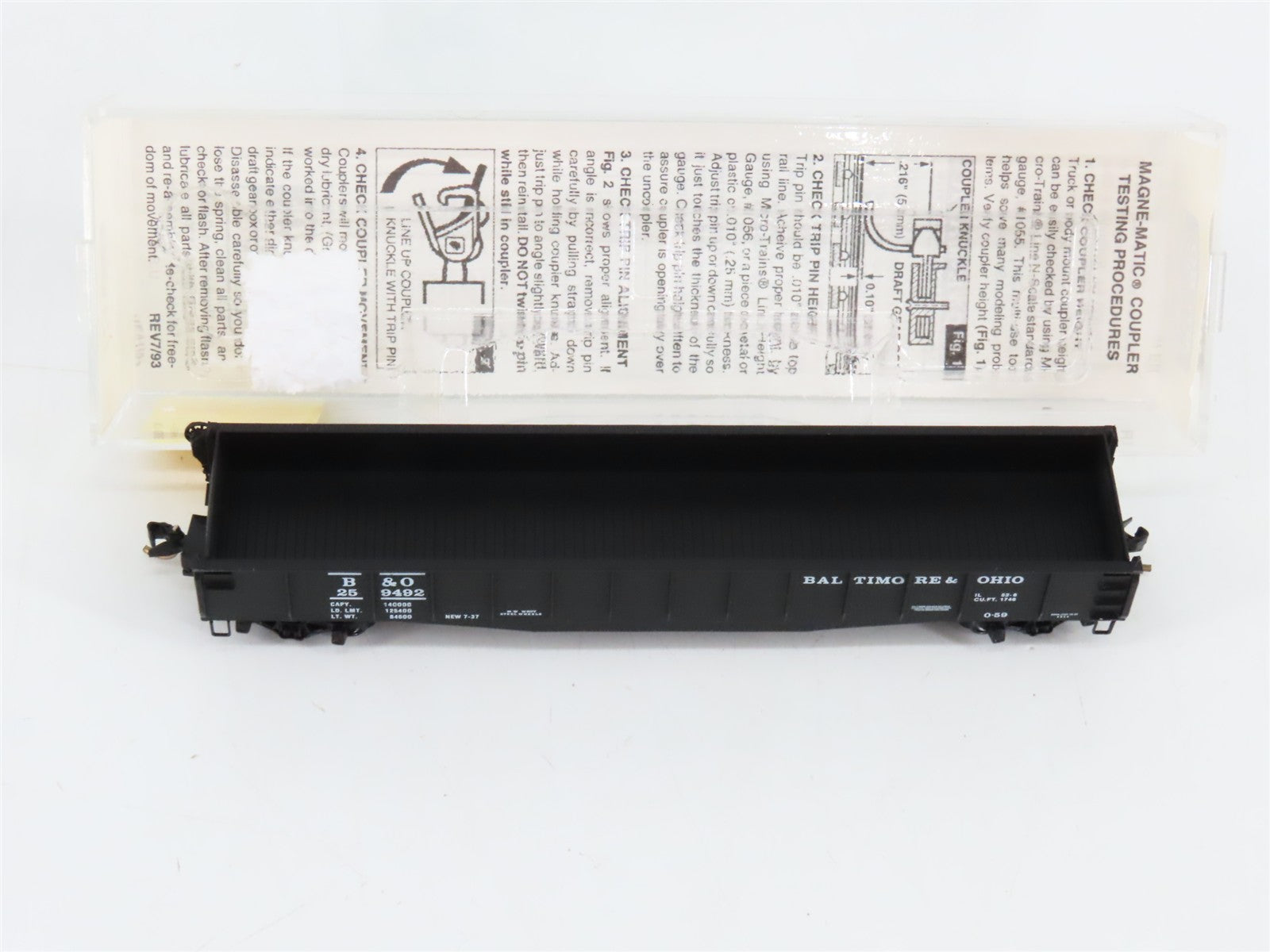 N Scale Micro-Trains 46150 B&O Baltimore & Ohio 50' Gondola 259492 RTR