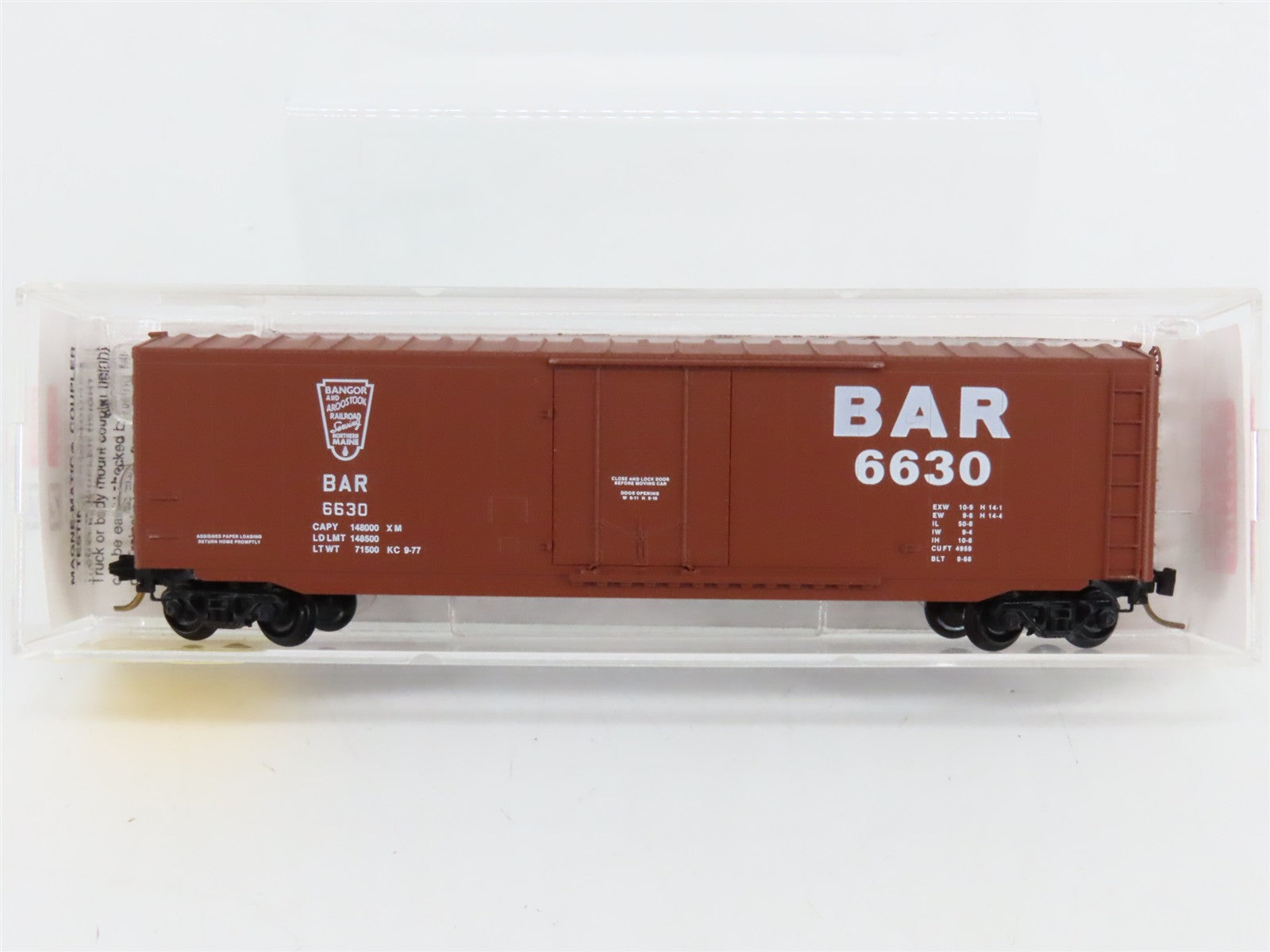 N Scale Micro-Trains 38140 BAR Bangor & Aroostook 50' Box Car 6630 RTR