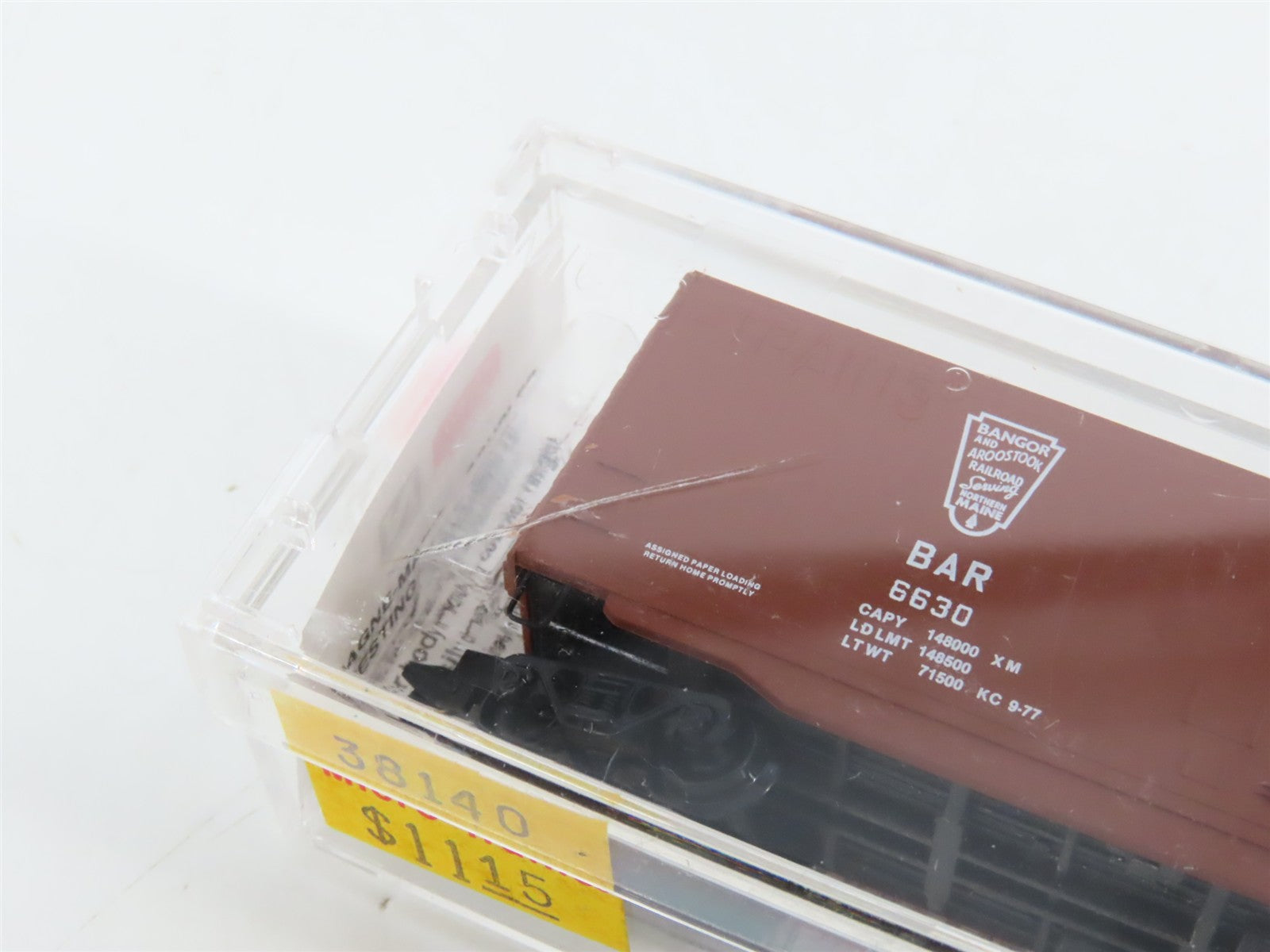 N Scale Micro-Trains 38140 BAR Bangor & Aroostook 50' Box Car 6630 RTR