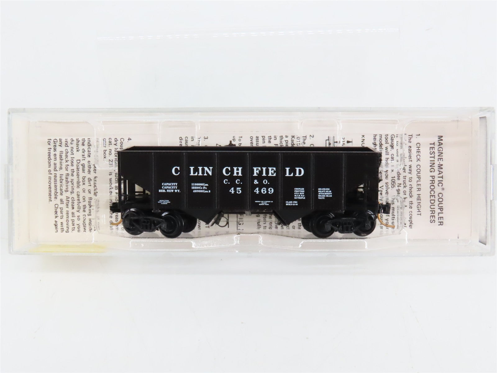 N Scale Micro-Trains 56190 CCO Clinchfield 33' 2-Bay Hopper 45469 RTR