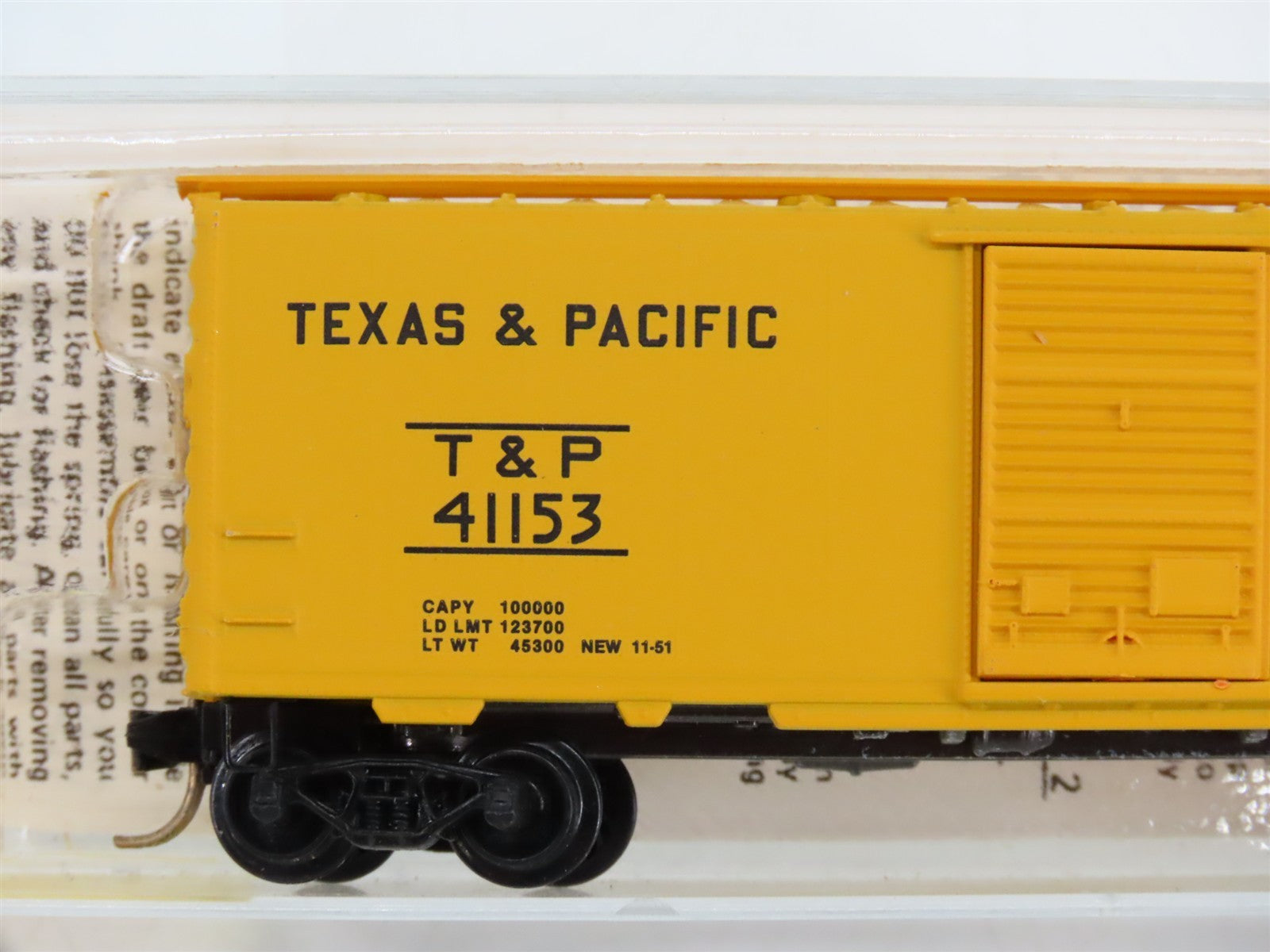 N Scale Kadee Micro-Trains MTL 20590 T&P Texas & Pacific 40' Box Car #41153