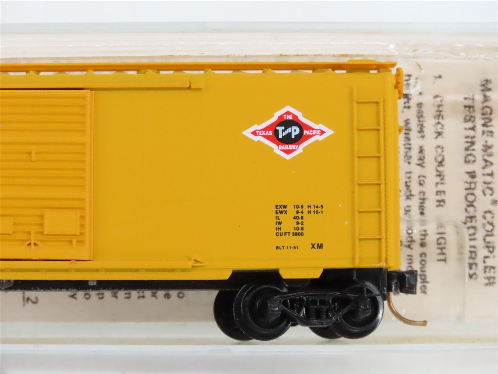 N Scale Kadee Micro-Trains MTL 20590 T&P Texas & Pacific 40' Box Car #41153