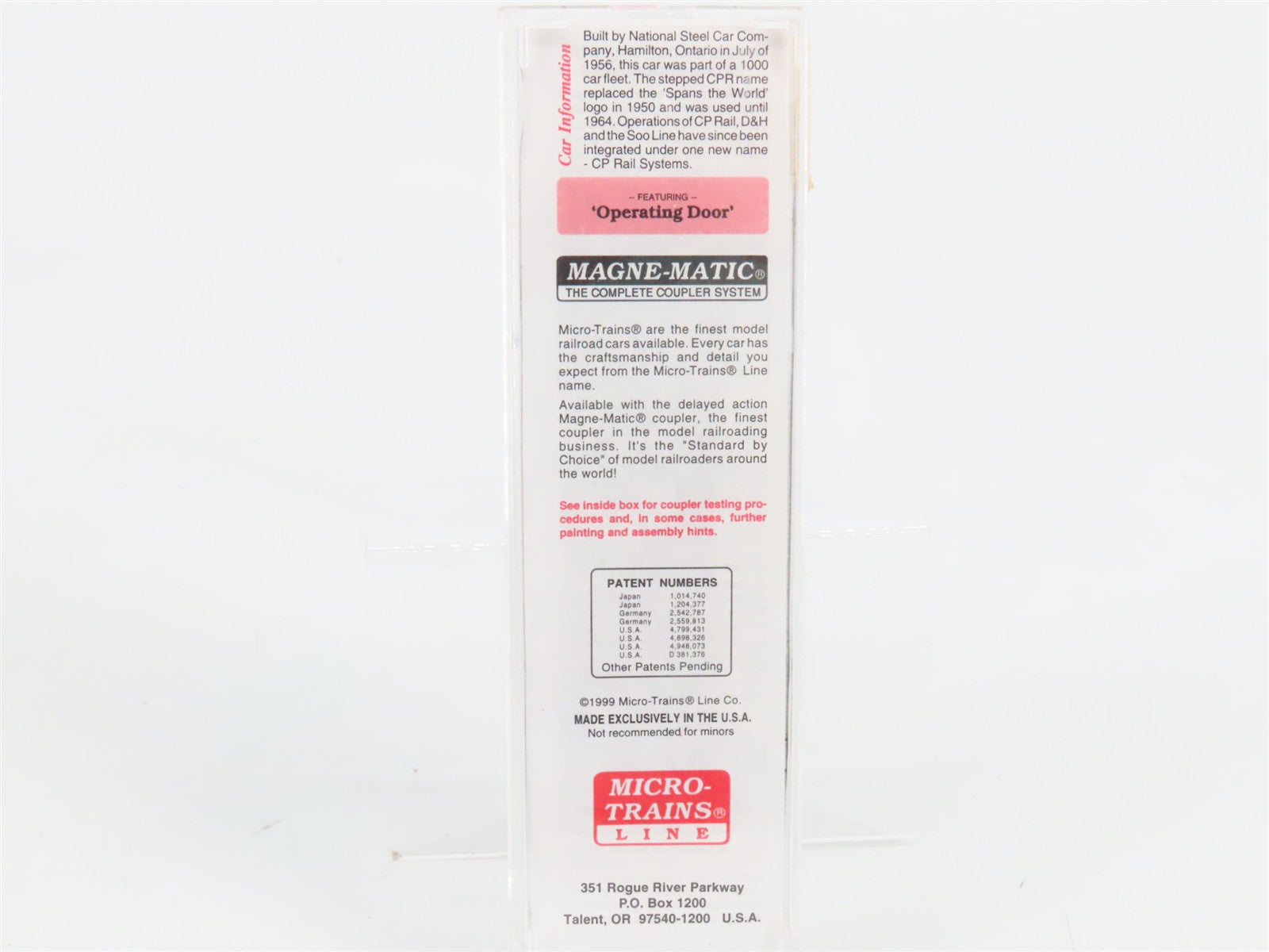 N Scale Micro-Trains 20436/2 CP Canadian Pacific 40' Box Car 51059 RTR
