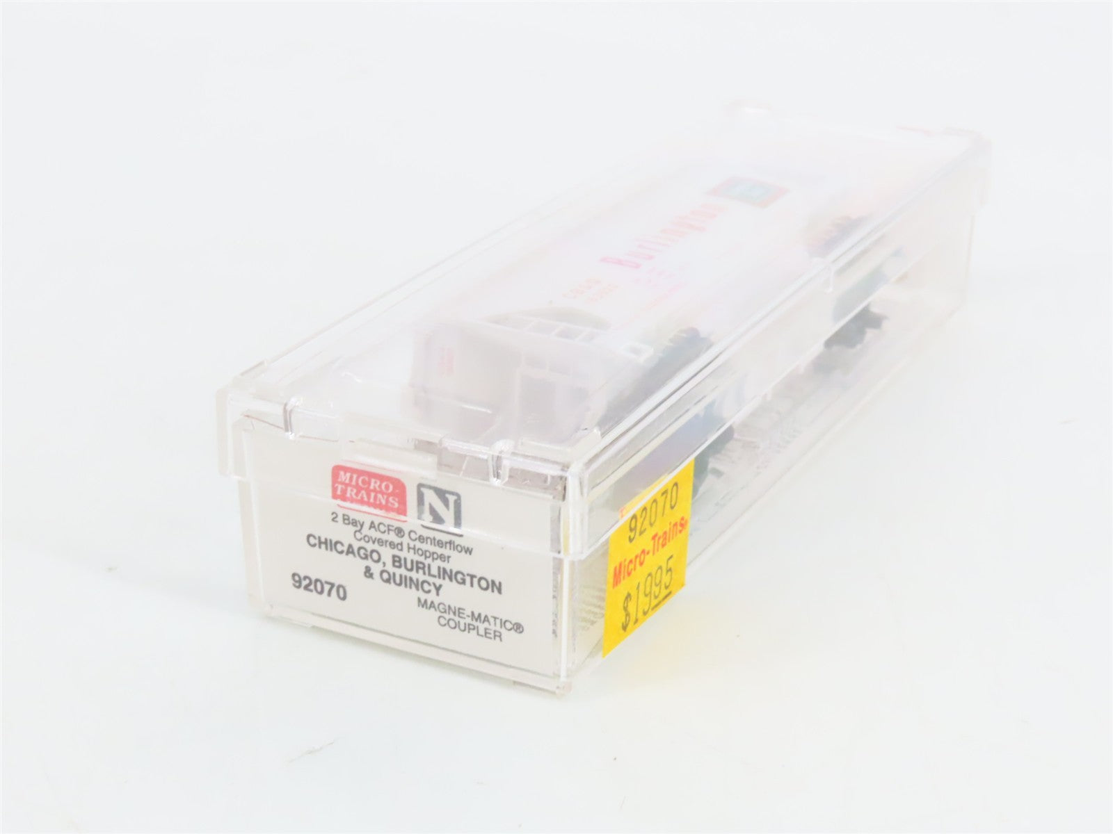 N Scale Micro-Trains 92070 Chicago, Burlington & Quincy 2-Bay Covered Hopper RTR