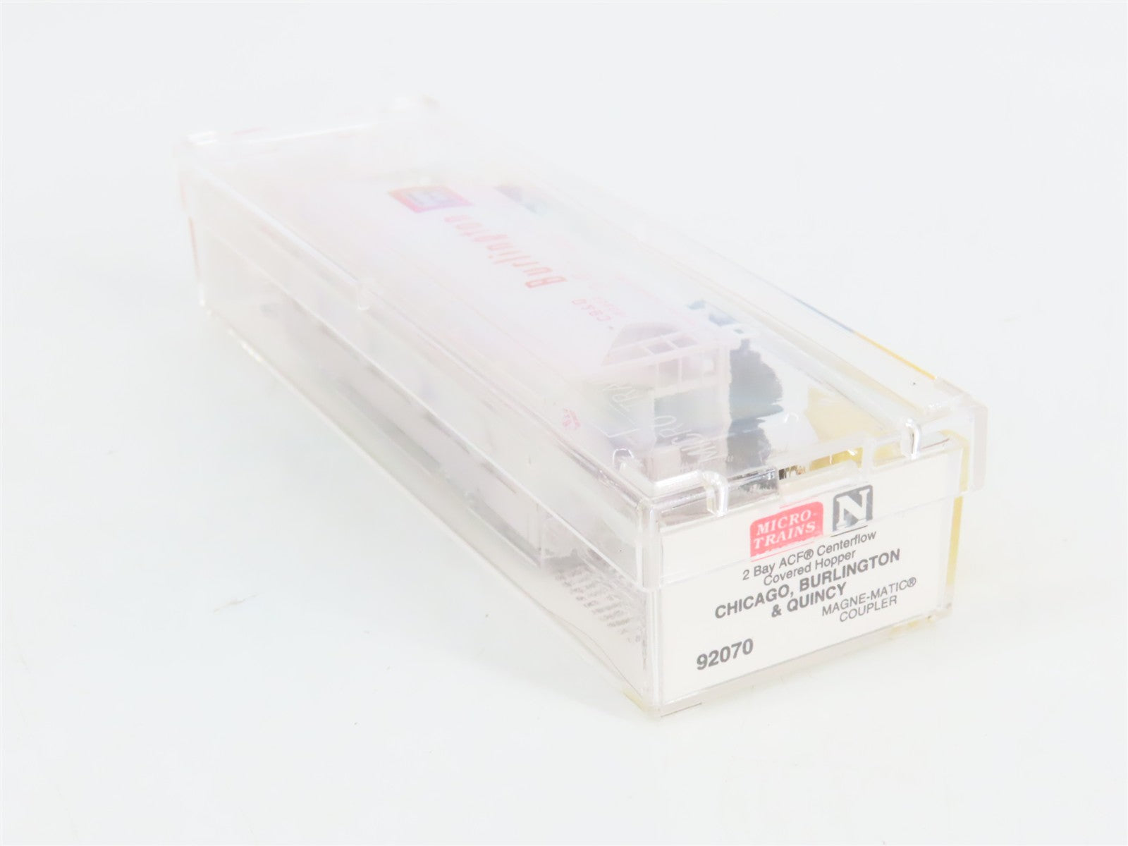 N Scale Micro-Trains 92070 Chicago, Burlington & Quincy 2-Bay Covered Hopper RTR