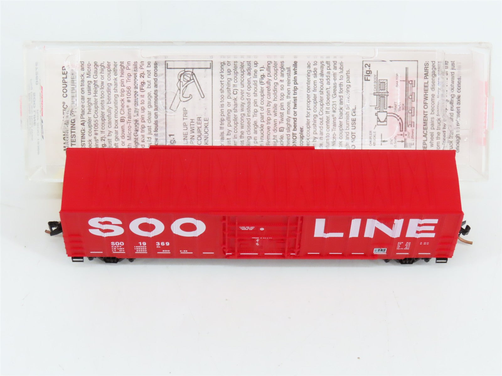 N Scale Micro-Trains 27260 Soo Line 50' Rib Side Plug Door Box Car 19369 RTR