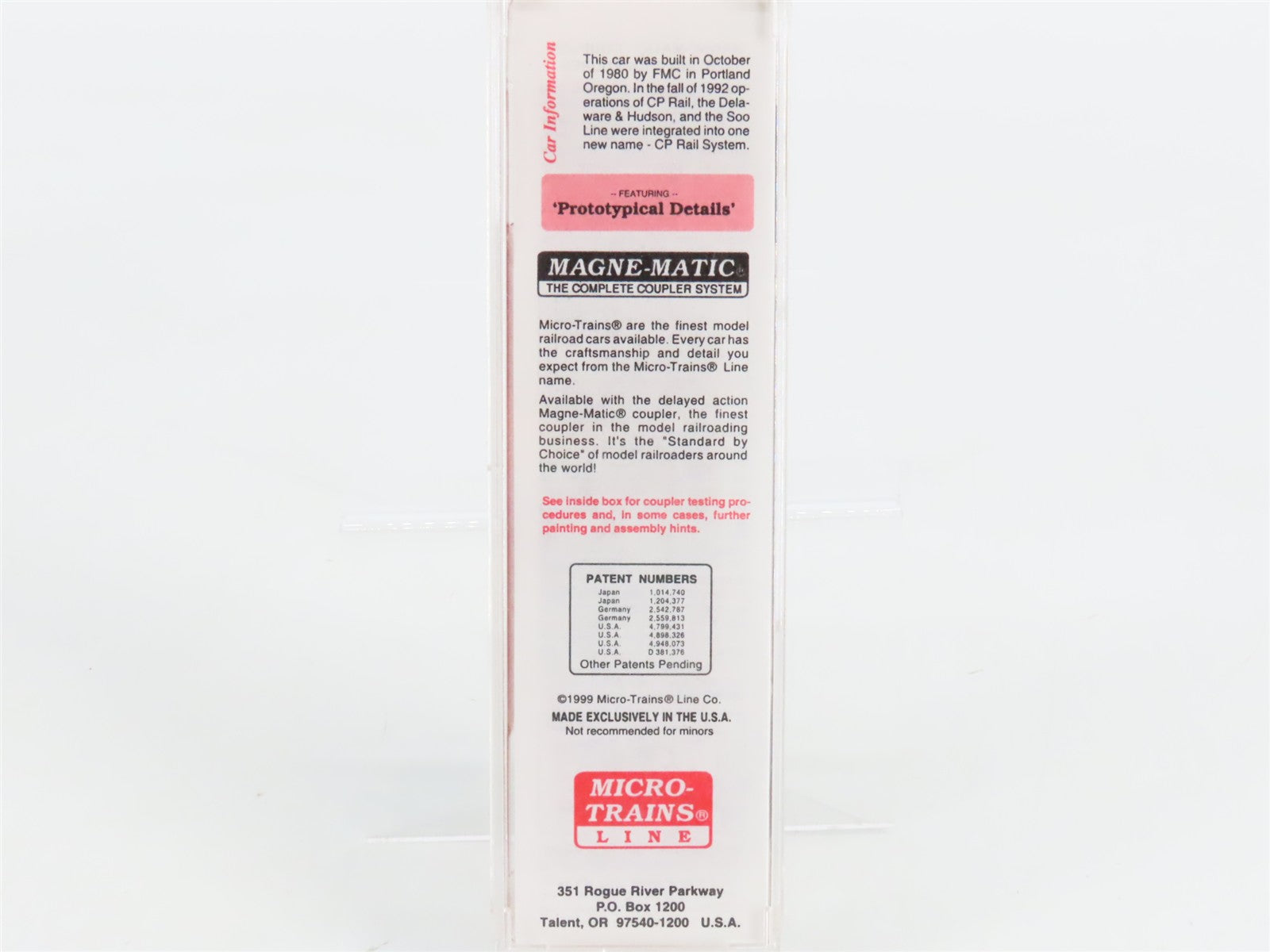 N Scale Micro-Trains 27260 Soo Line 50' Rib Side Plug Door Box Car 19369 RTR