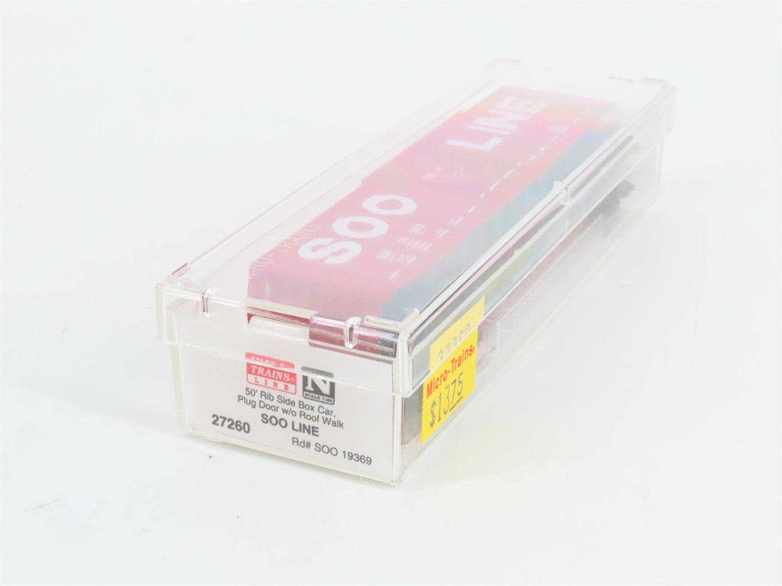 N Scale Micro-Trains 27260 Soo Line 50' Rib Side Plug Door Box Car 19369 RTR