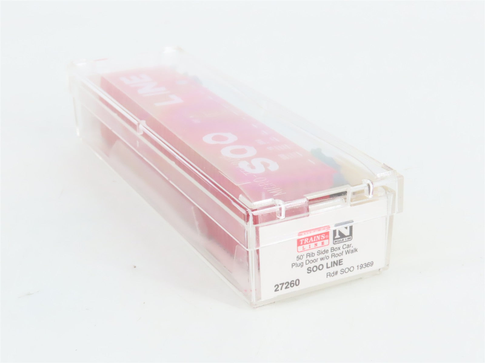 N Scale Micro-Trains 27260 Soo Line 50' Rib Side Plug Door Box Car 19369 RTR