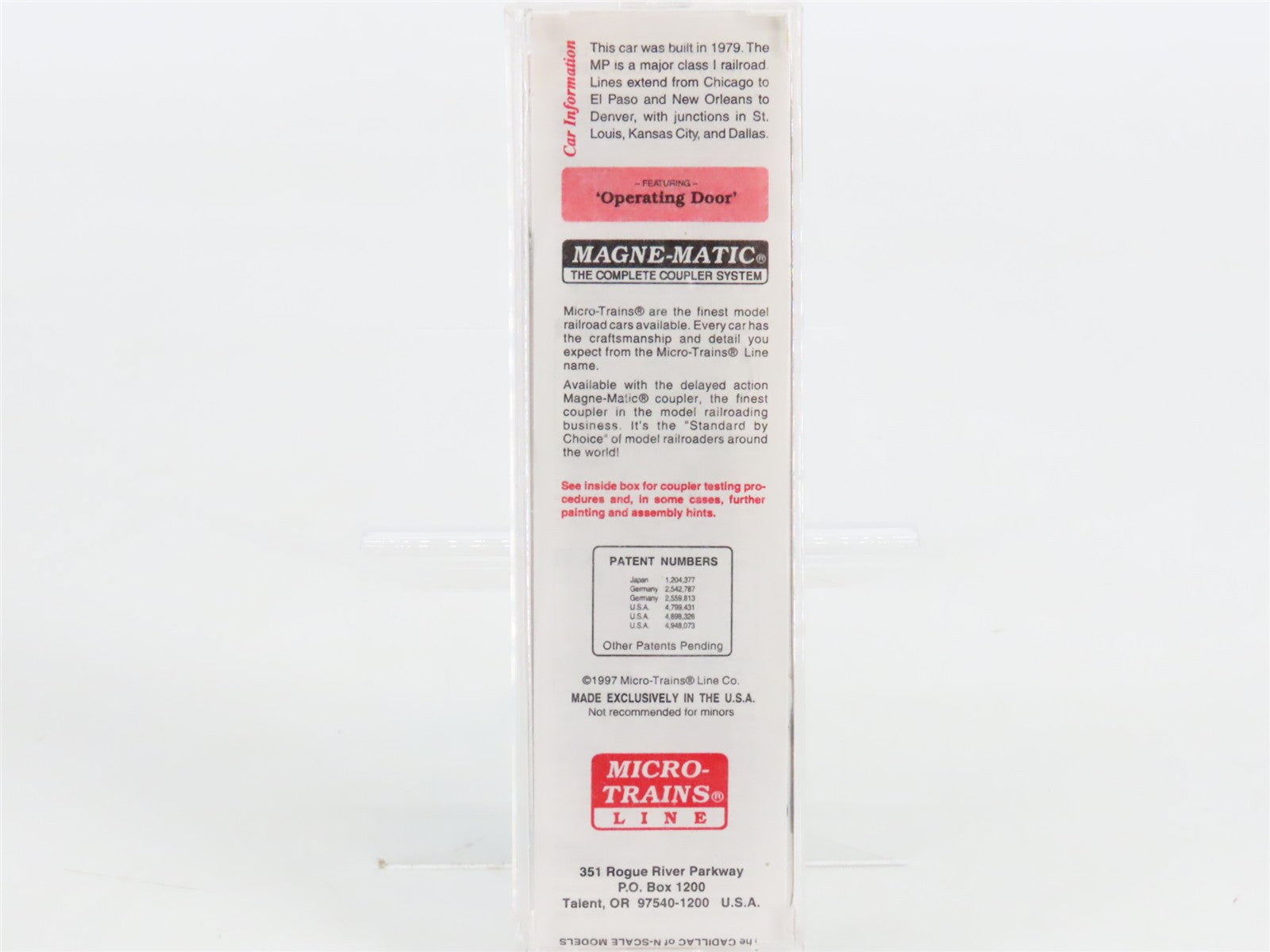 N Scale Micro-Trains 26040 MP Missouri Pacific 50' 50' Rib Side Box Car RTR