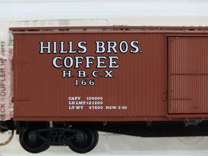 N Scale Micro-Trains 42100 HBCX Hills Bros. Coffee 40' Box Car 166 RTR