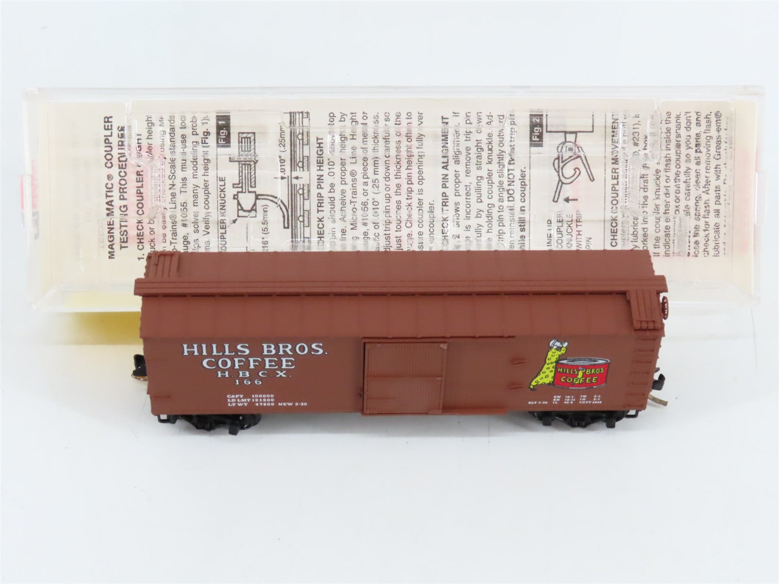 N Scale Micro-Trains 42100 HBCX Hills Bros. Coffee 40' Box Car 166 RTR