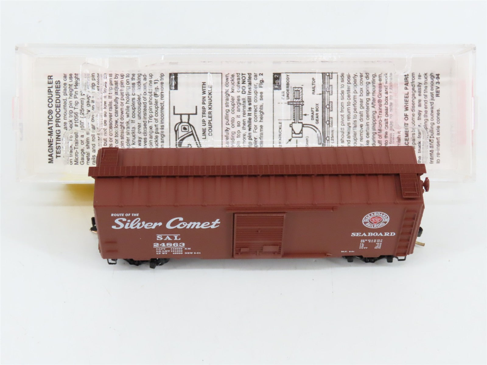 N Scale Micro-Trains 20660 SAL Seaboard 40' Box Car 24863 RTR