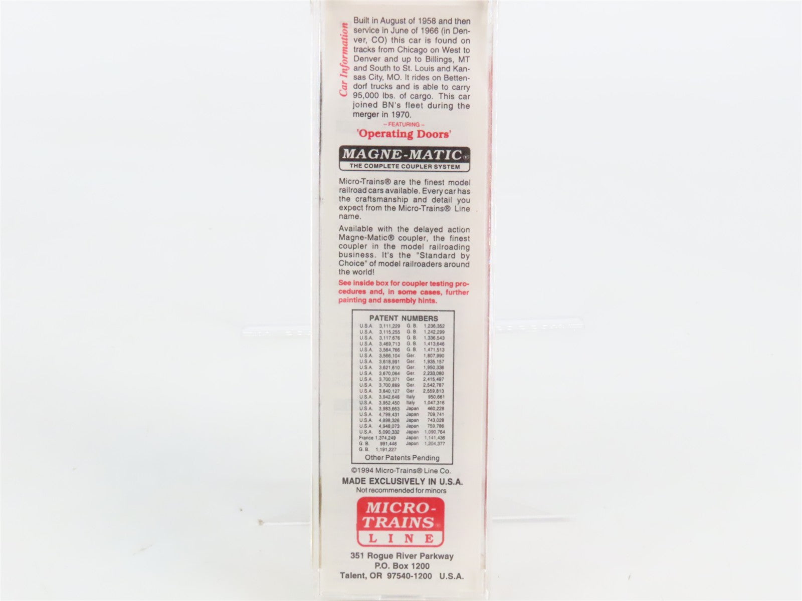 N Scale Micro-Trains MTL 31260 C&S Burlington Route 