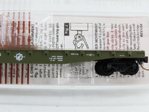 N Scale Micro-Trains 45180 USAX U.S. Army 50' Fishbelly Flat Car 38066 RTR