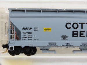 N Scale Micro-Trains MTL 94010 SSW Cotton Belt 3-Bay Covered Hopper 78732 RTR