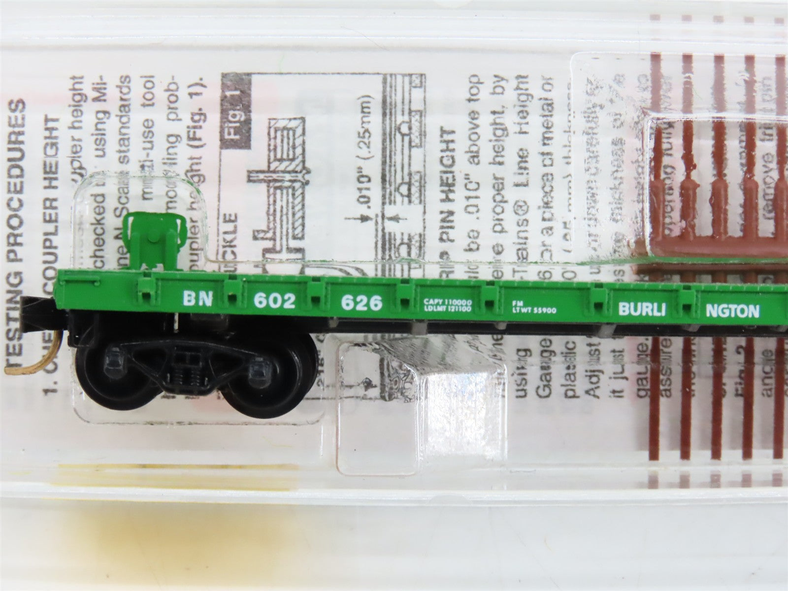 N Scale Micro-Trains 44070 BN Burlington Northern 50' Flat Car 602626 RTR