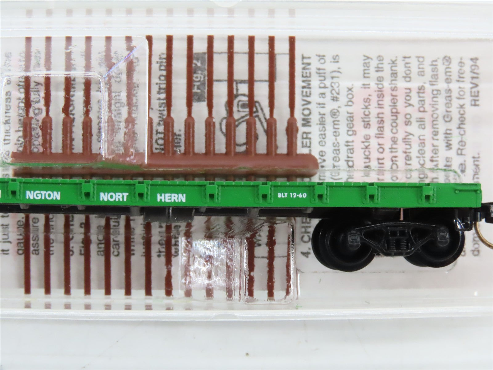N Scale Micro-Trains 44070 BN Burlington Northern 50' Flat Car 602626 RTR