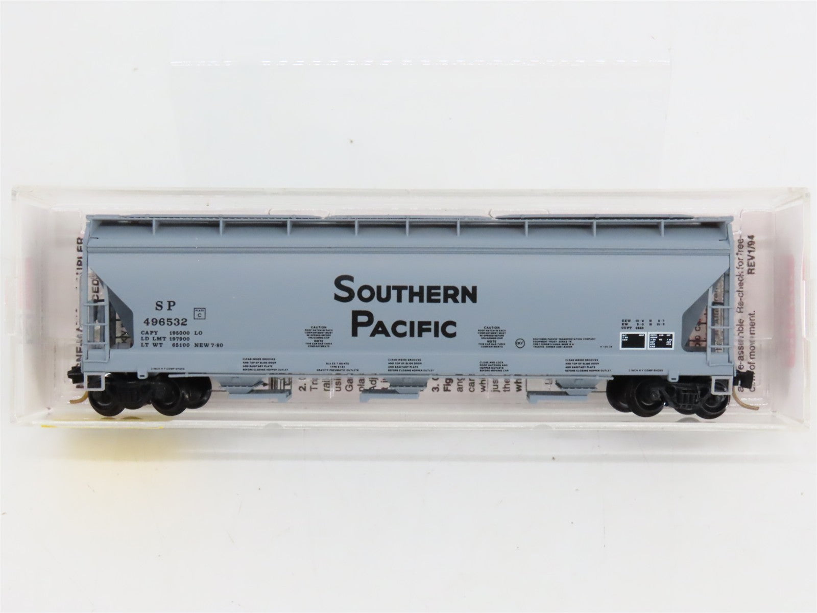 N Scale Micro-Trains 94040 SP Southern Pacific 3-Bay Covered Hopper 496532 RTR