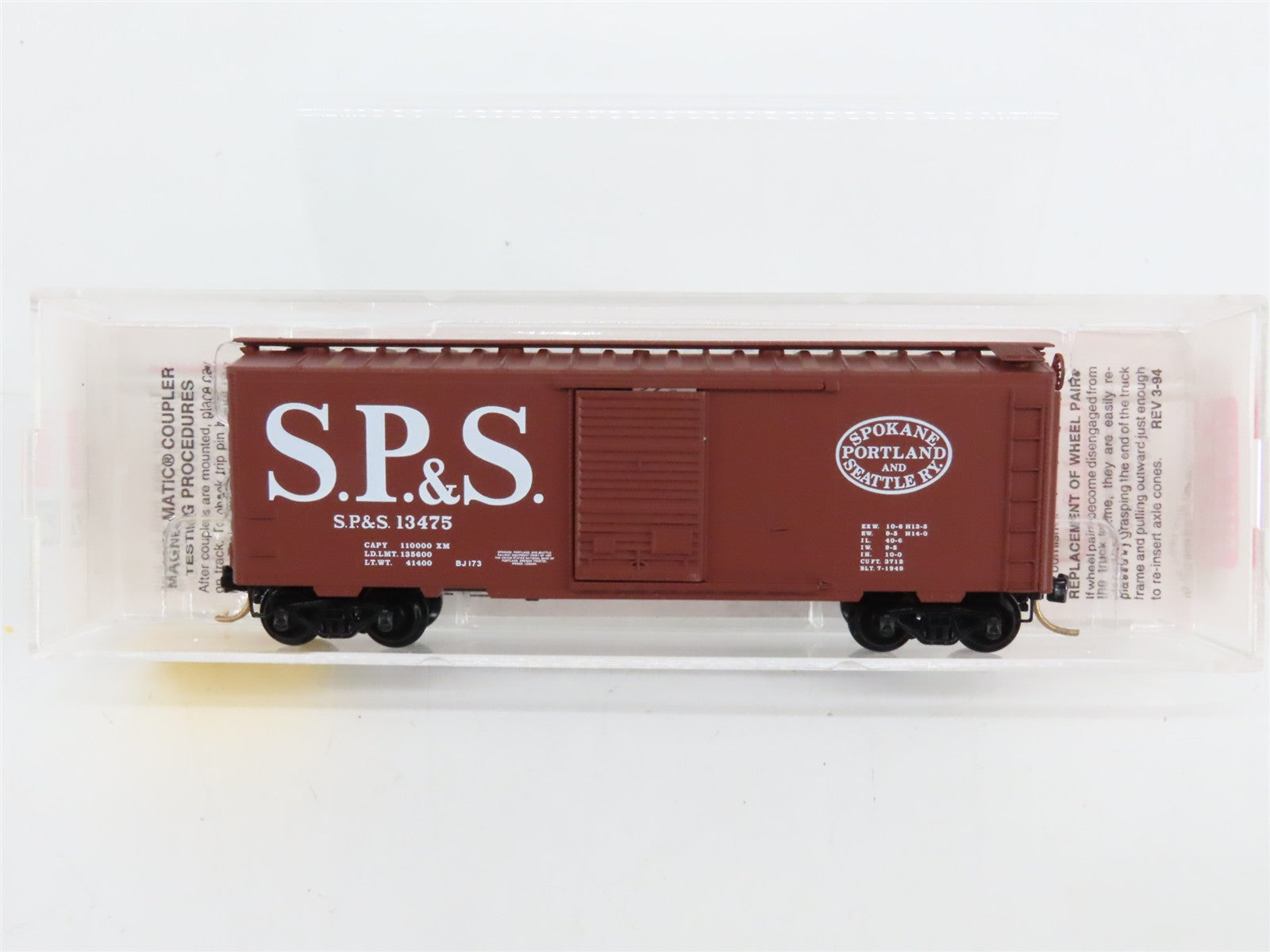 N Scale Micro-Trains 20246 SP&S Spokane, Portland & Seattle 40' Box Car RTR